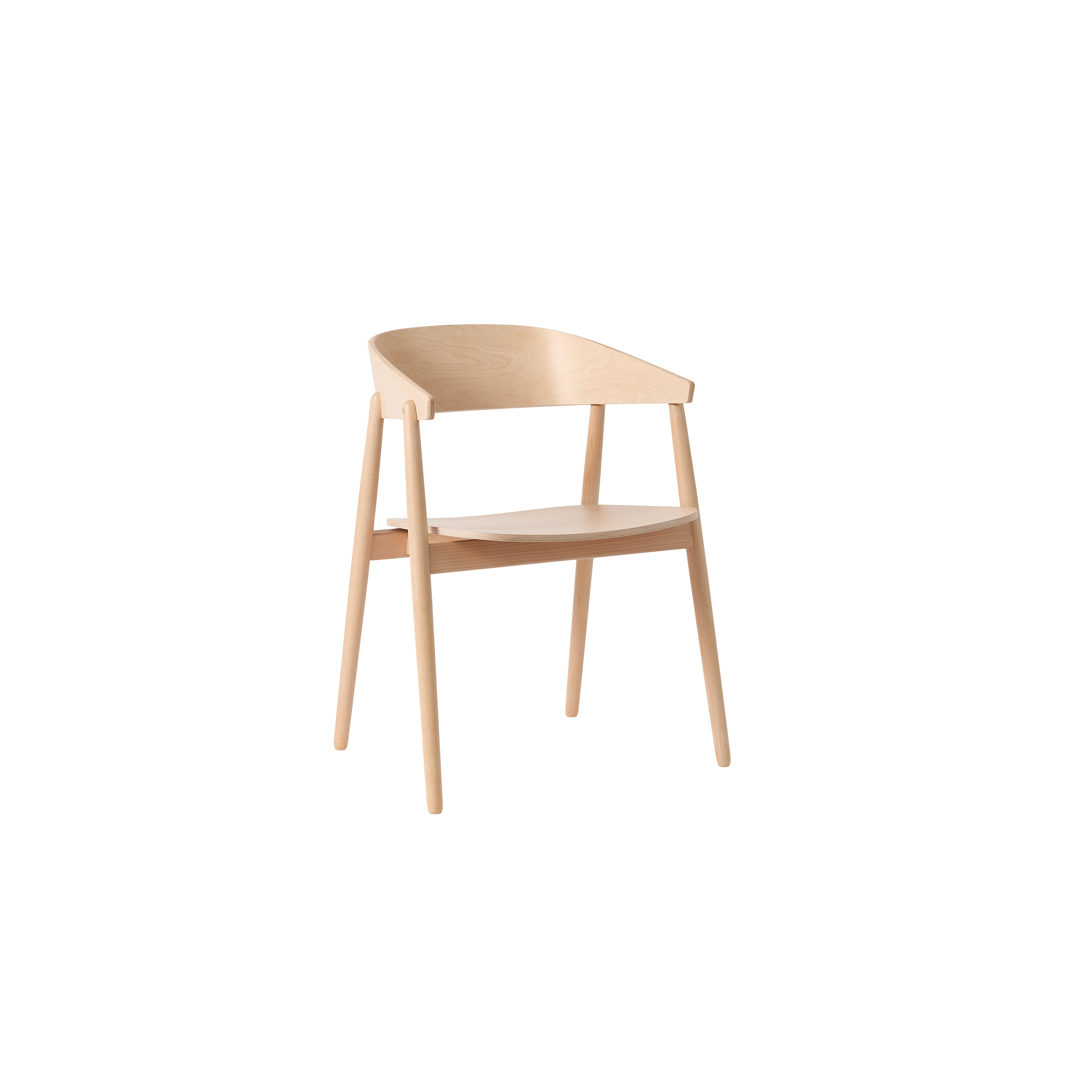 Andersen Furniture AC2 Armchair Beech, White Pigmented Lacquer