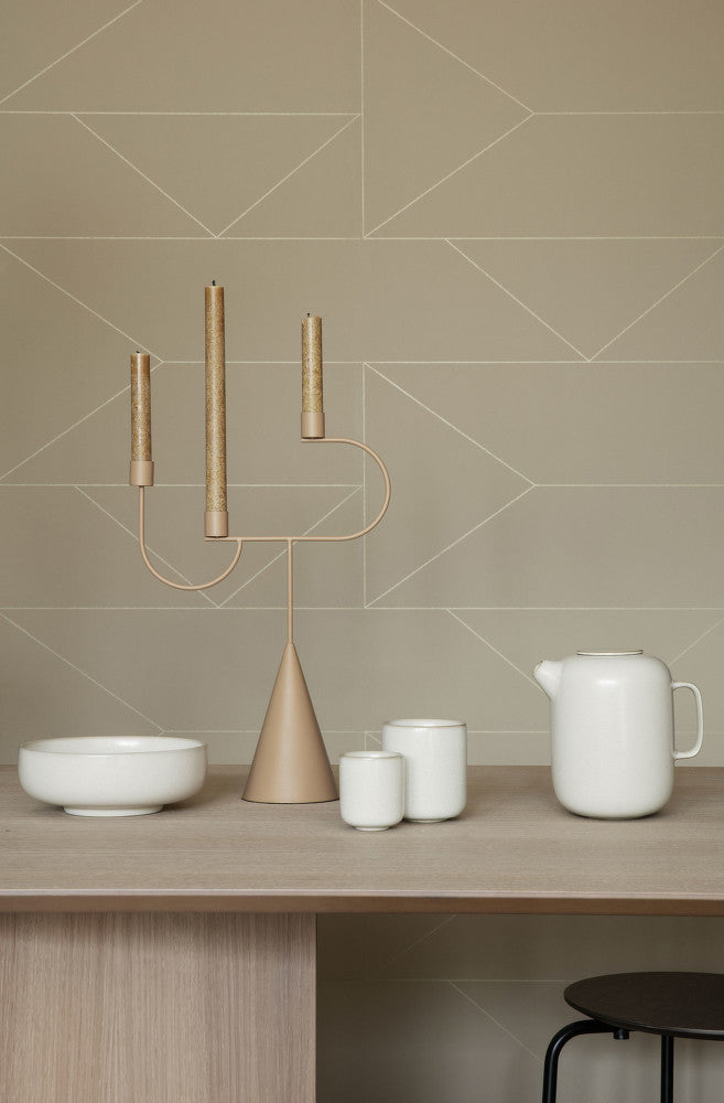 Ferm Living Lines Wallpaper, Kaschmir