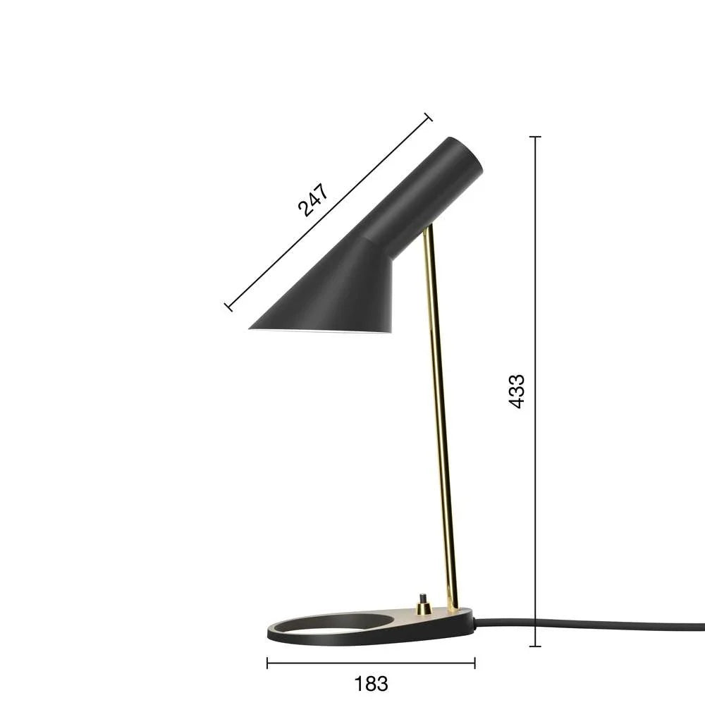 Louis Poulsen Aj Mini Table Lamp, Brass/Black