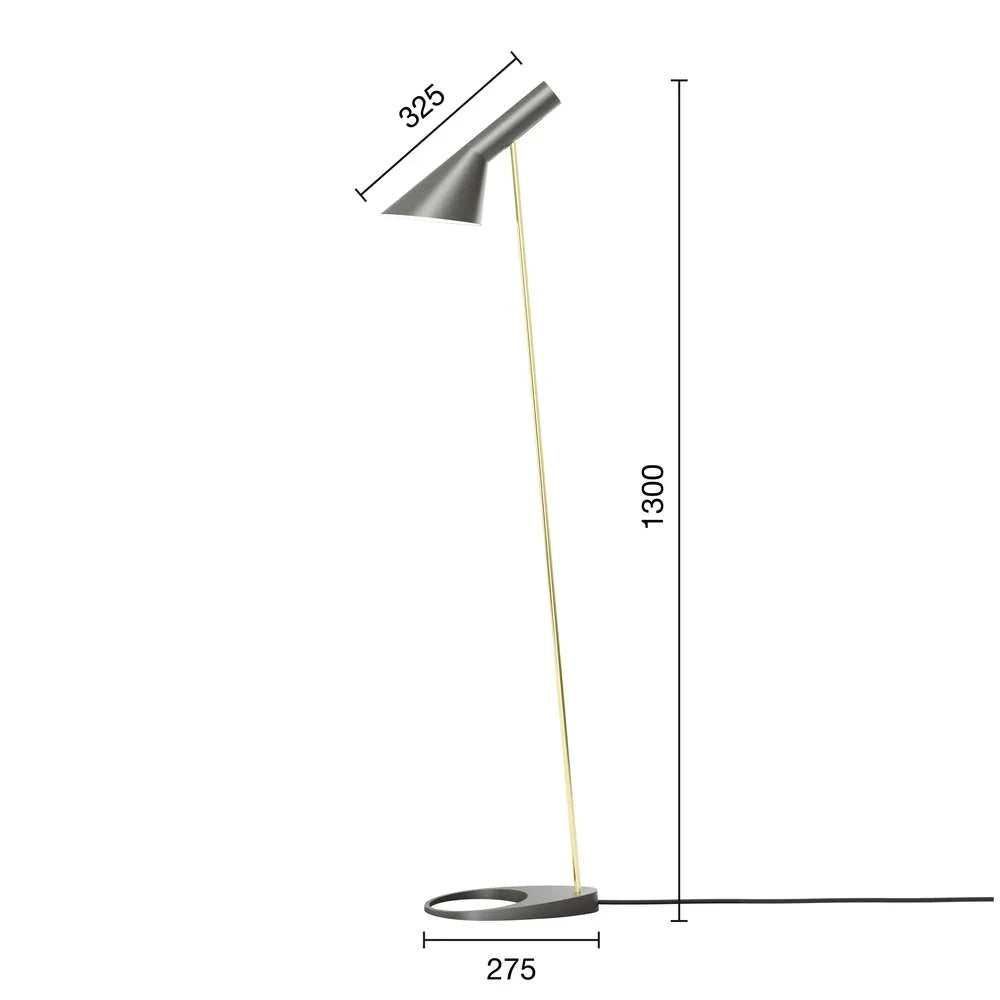 Louis Poulsen Aj Floor Lamp, Brass/Warm Grey