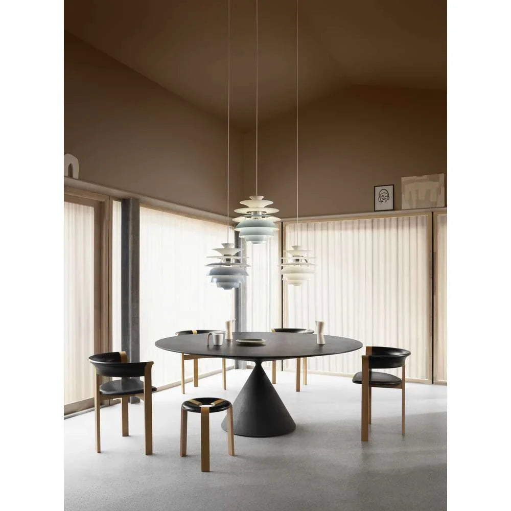 Louis Poulsen Ph Snowball Pendant, Dusty Blue/Brass Metallised