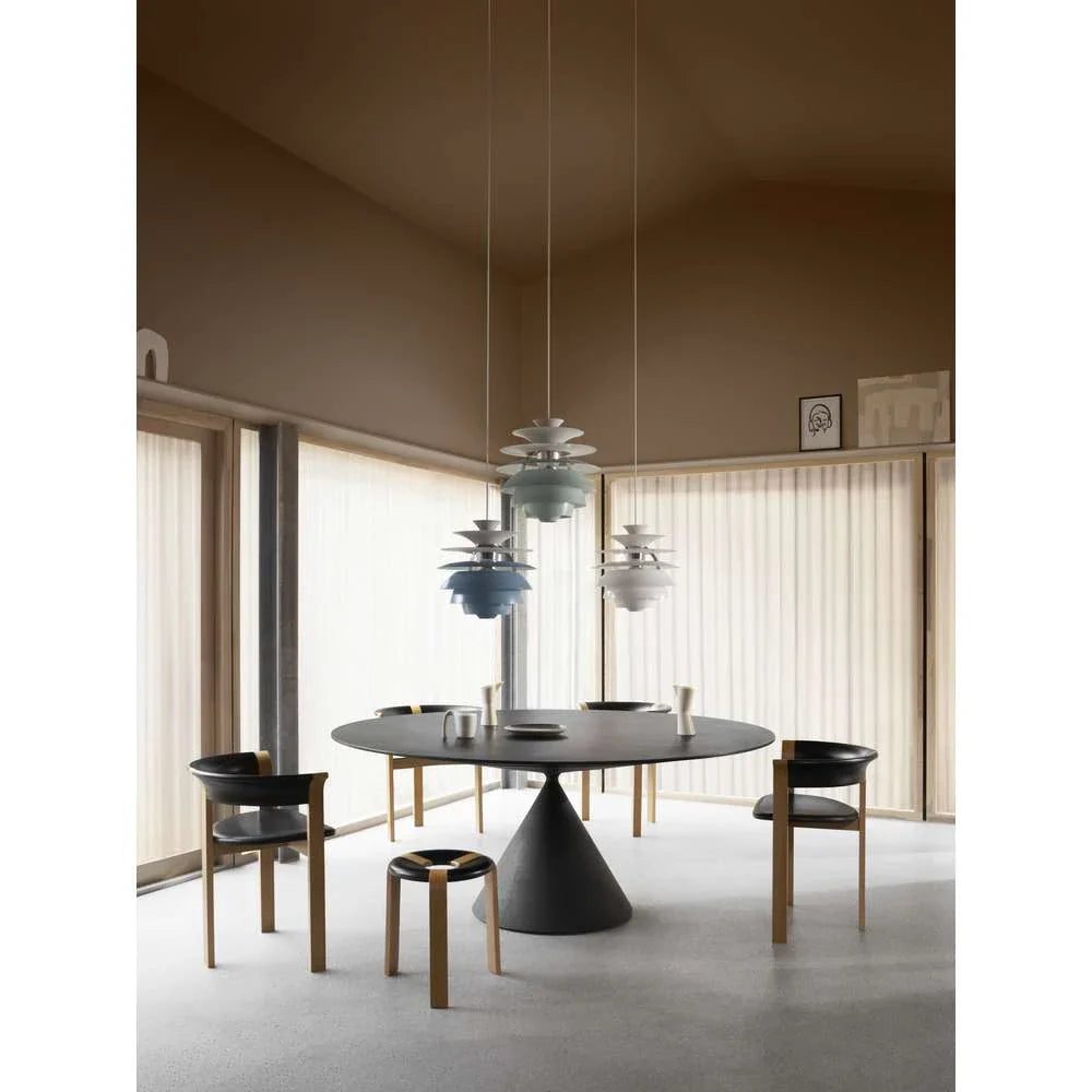 Louis Poulsen Ph Snowball Pendant, Dusty Blue/Brass Metallised