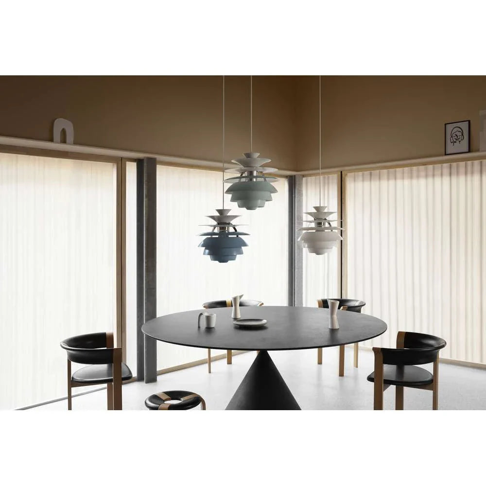 Louis Poulsen Ph Snowball Pendant, Dusty Green/High Lustre Chrome Plated
