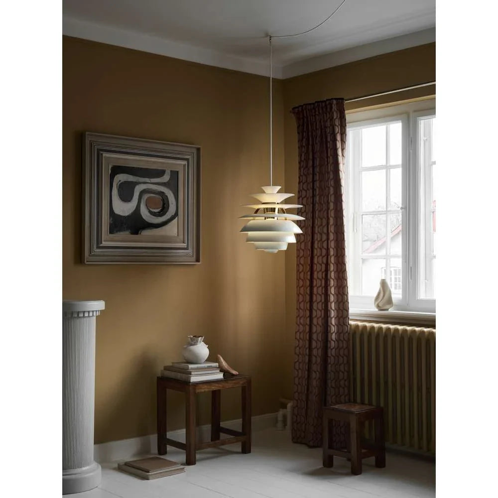 Louis Poulsen Ph Snowball Pendant, Dusty Green/Brass Metallised