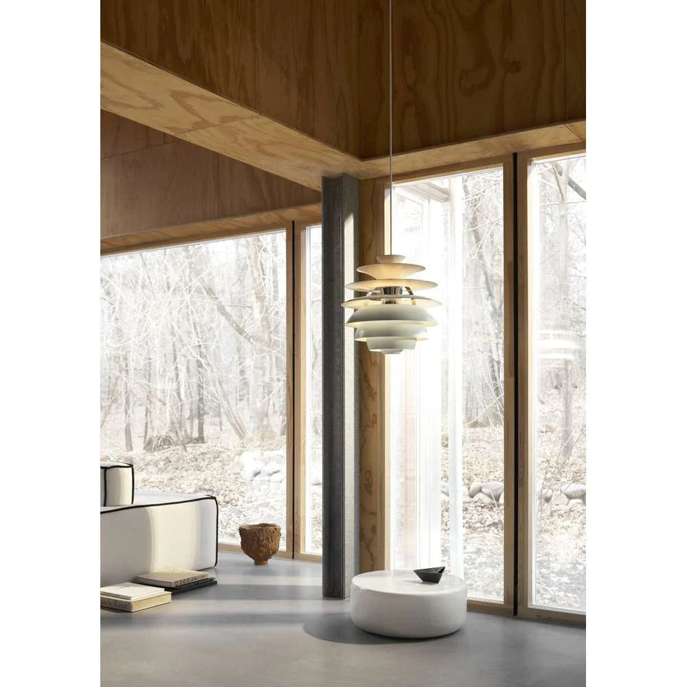 Louis Poulsen Ph Snowball Pendant, Dusty Green/Brass Metallised