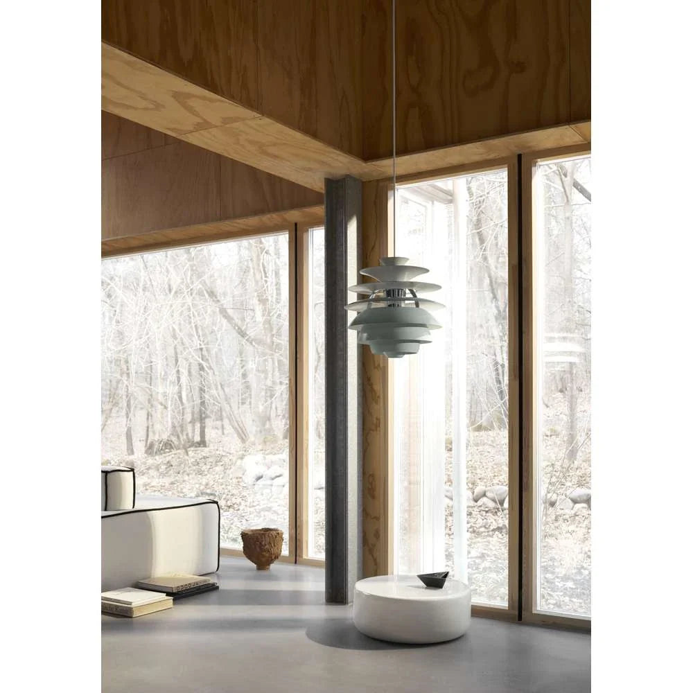 Louis Poulsen Ph Snowball Pendant, Dusty Green/Brass Metallised