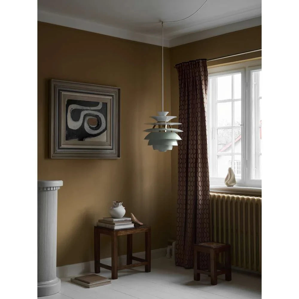 Louis Poulsen Ph Snowball Pendant, Dusty Green/Brass Metallised