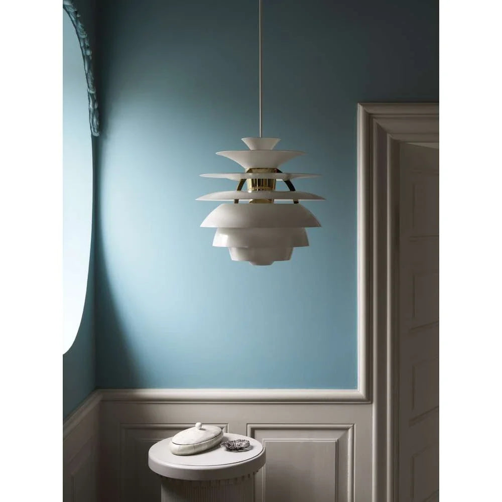 Louis Poulsen Ph Snowball Pendant, Soft White/Brass Metallised