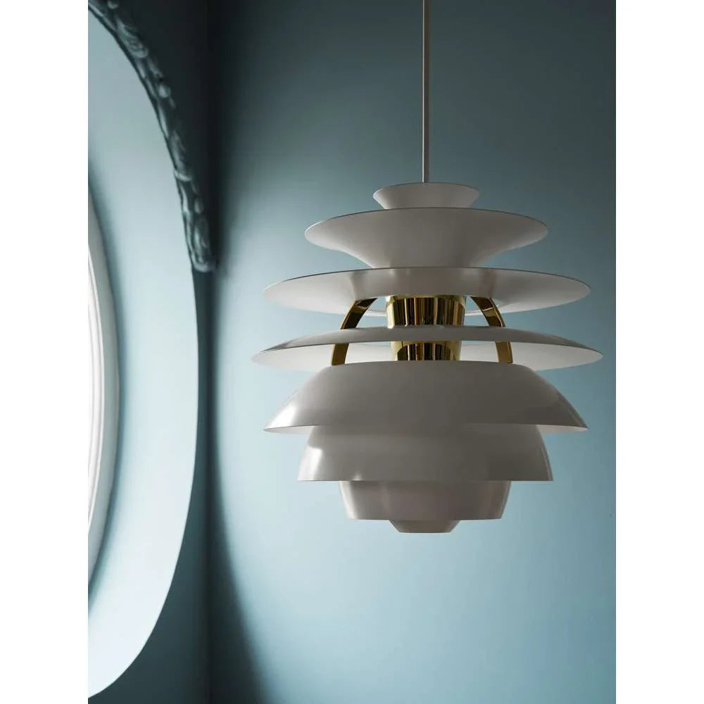 Louis Poulsen Ph Snowball Pendant, Soft White/Brass Metallised