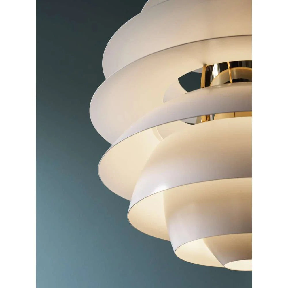 Louis Poulsen Ph Snowball Pendant, Soft White/Brass Metallised