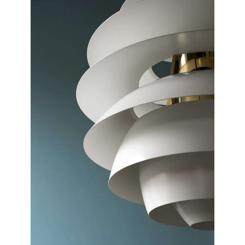 Louis Poulsen Ph Snowball Pendant, Soft White/Brass Metallised
