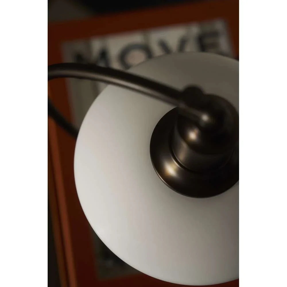 Louis Poulsen Ph 2/2 Luna Table Lamp, Aged Brass/Opal Glass