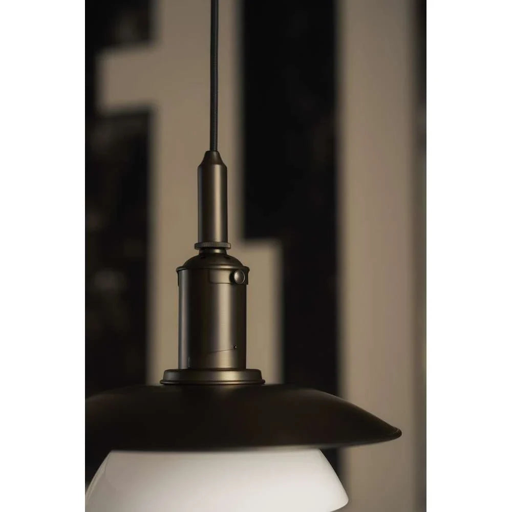 Louis Poulsen Ph 3/3 Pendant, Aged Brass/Opal Glass