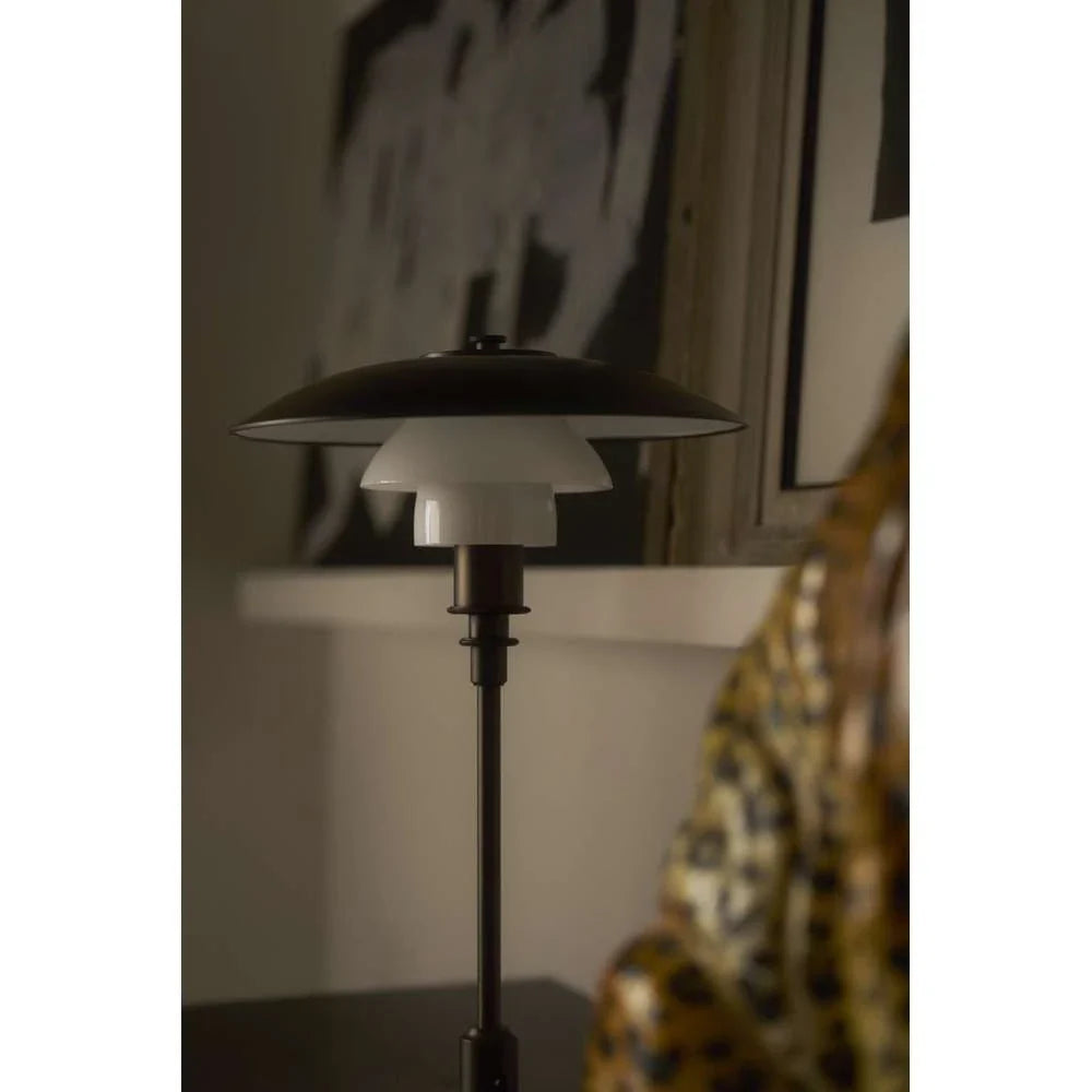 Louis Poulsen Ph3/2 Table Lamp, Aged Brass/Opal Glass
