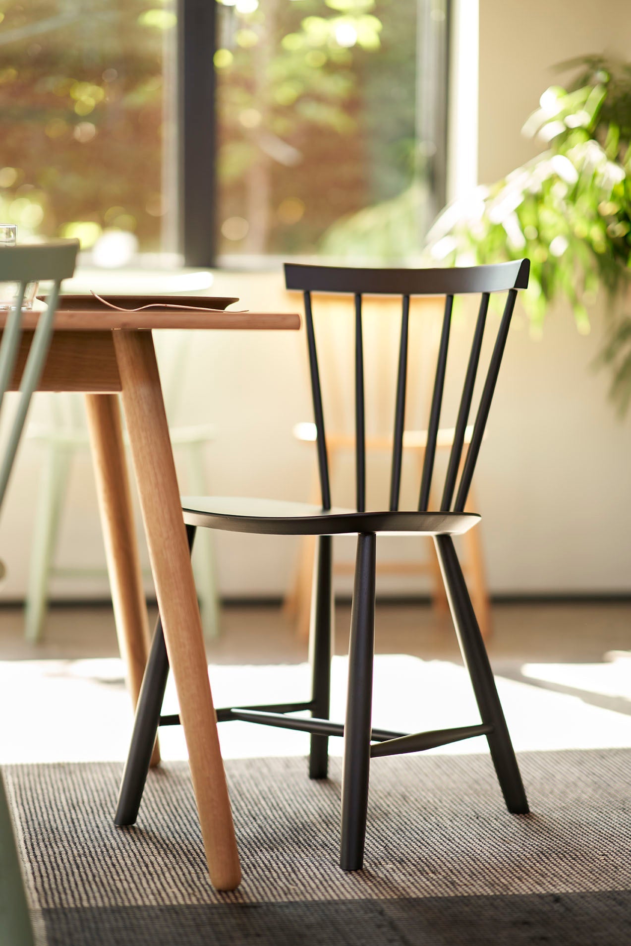 Fdb Møbler Poul M. Volther J46 Stuhl Nordic Swan Ecolabel Buche, Tiefschwarz