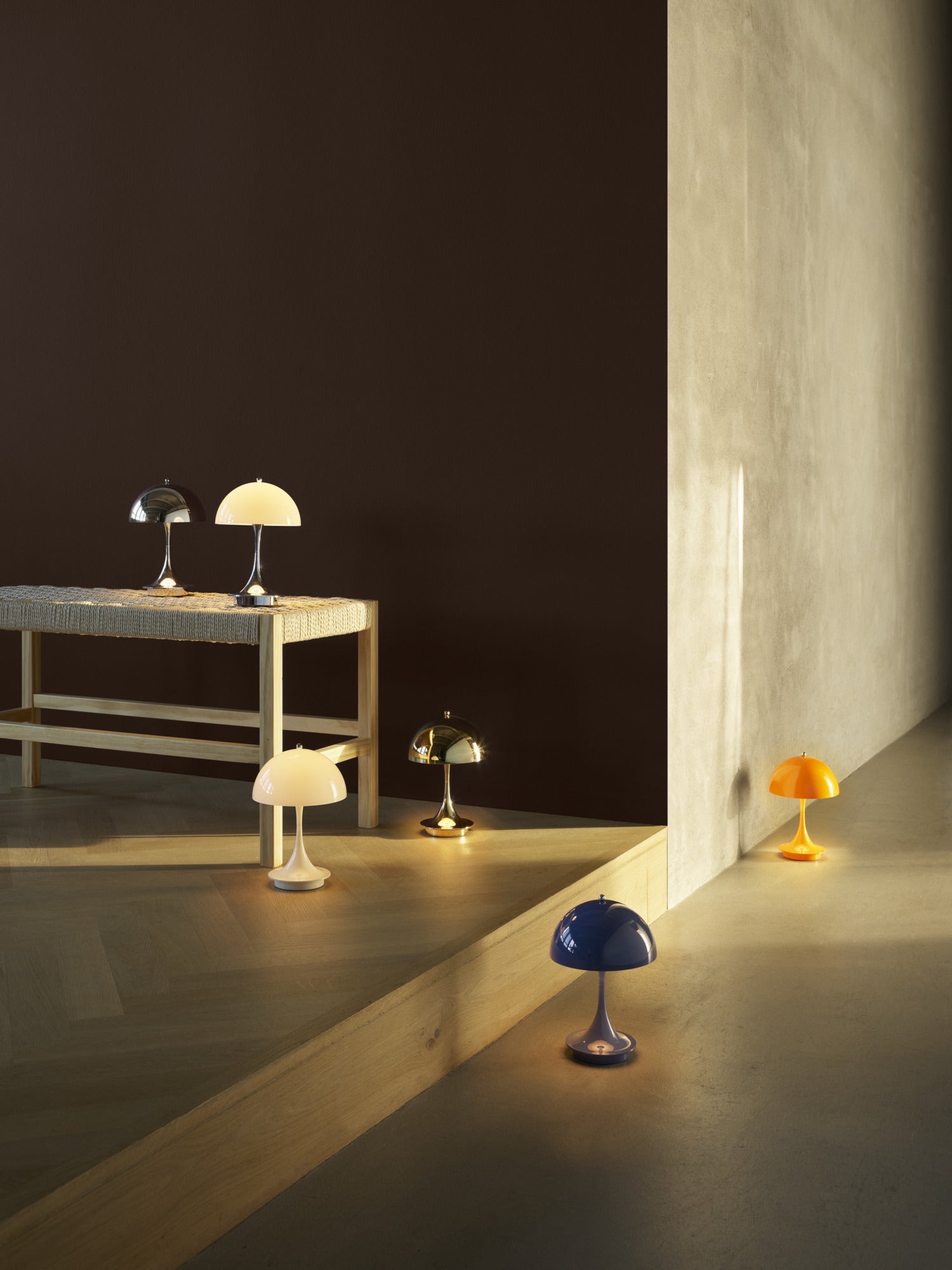 Louis Poulsen Panthella 160 Portable Table Lamp V3, Opaque Coral
