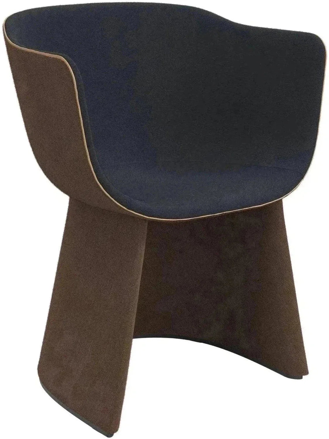 Fritz Hansen Monolit CM221 Essstuhl, Anthrazit/Schokolade