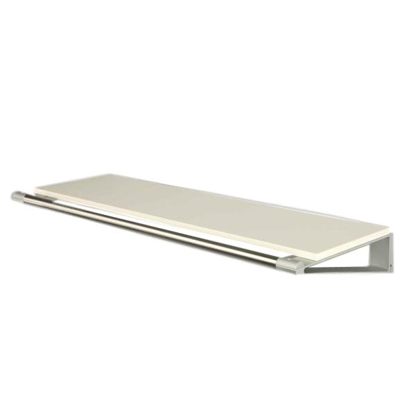 Loca Knax hat hylde 40 cm, hvid/aluminium
