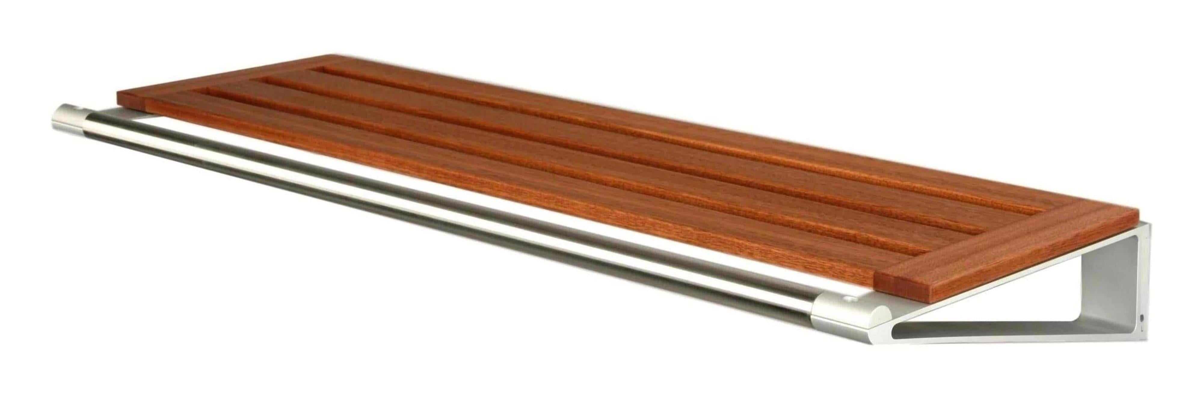 Loca Knax Hat Shelf 80 cm, Mahagoni/Aluminium