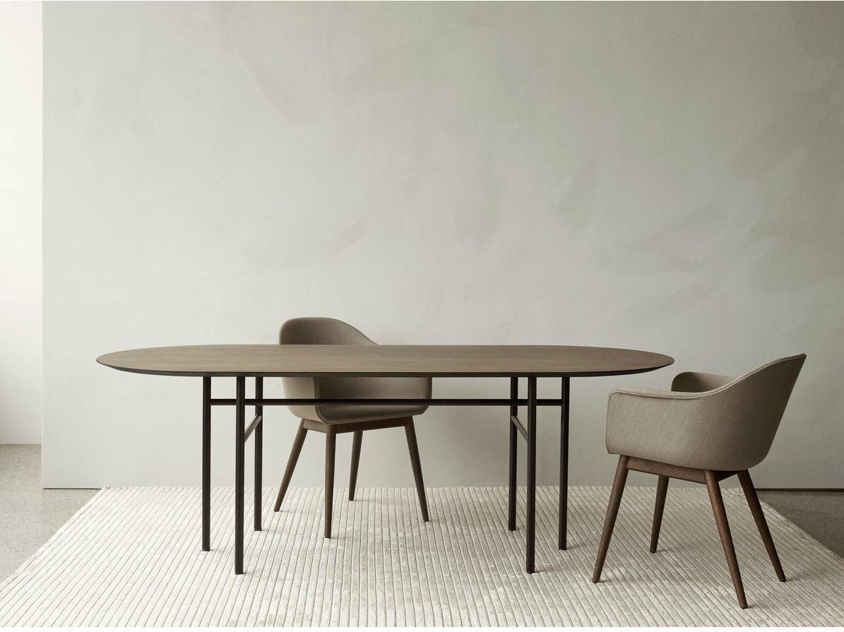 Audo Copenhagen Harbour Dining Dark Stained Oak, Burned Red