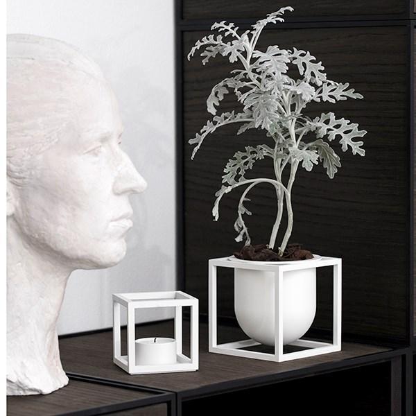 Audo Copenhagen Kubus flowerpot white, 10cm