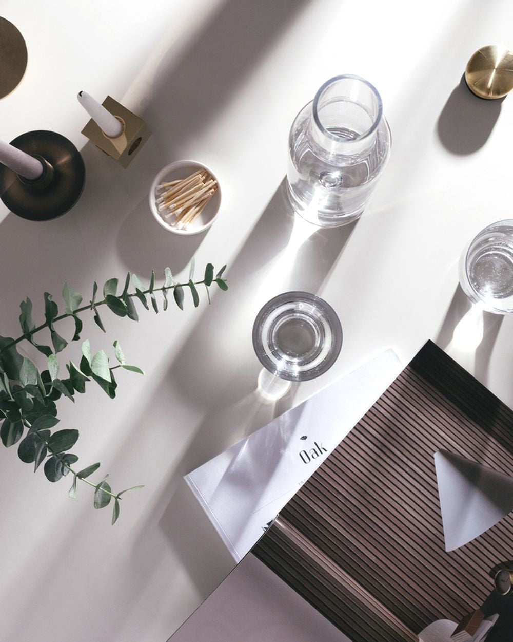 Audo Copenhagen Wine & Water Water Glass Brass, Smoke