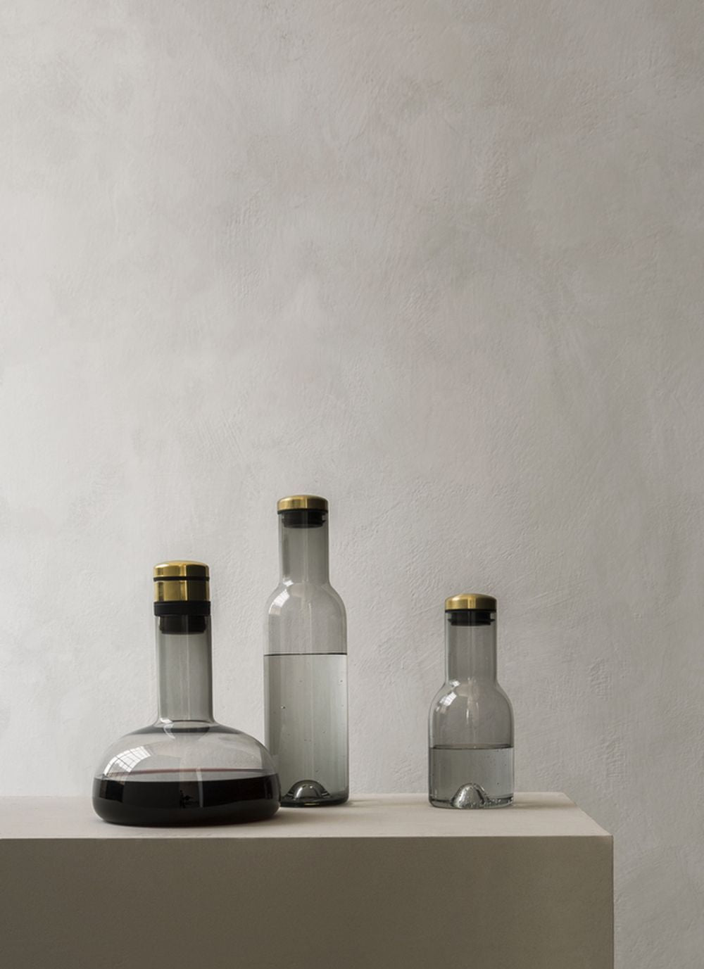 Audo Copenhagen Wine & Water Water Glass Brass, Smoke