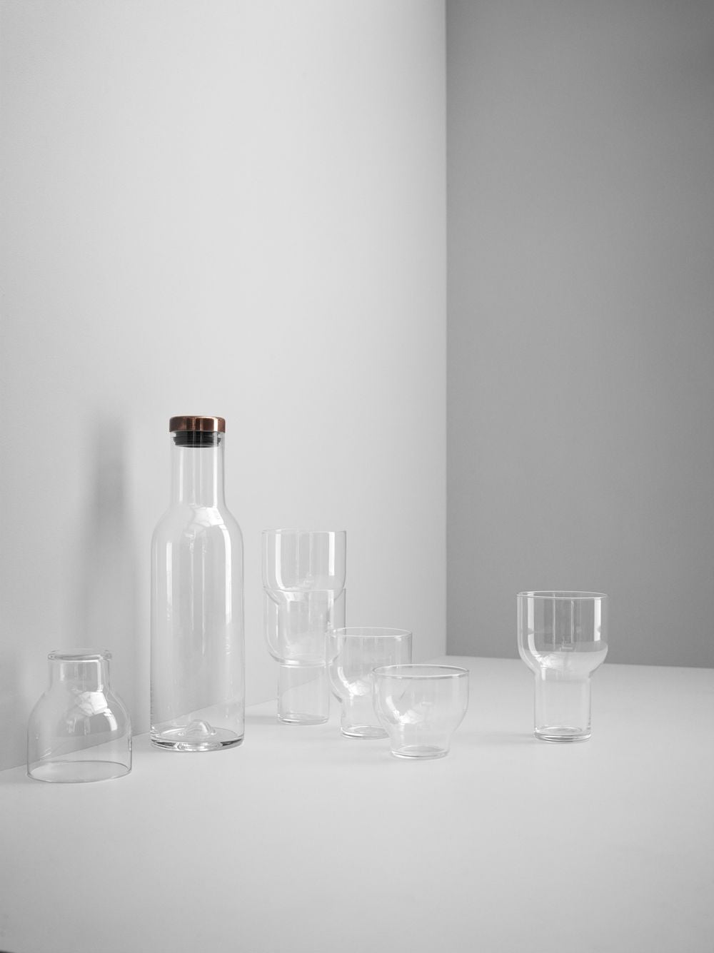 Audo Copenhagen Wine & Water Water Glass Brass, Smoke