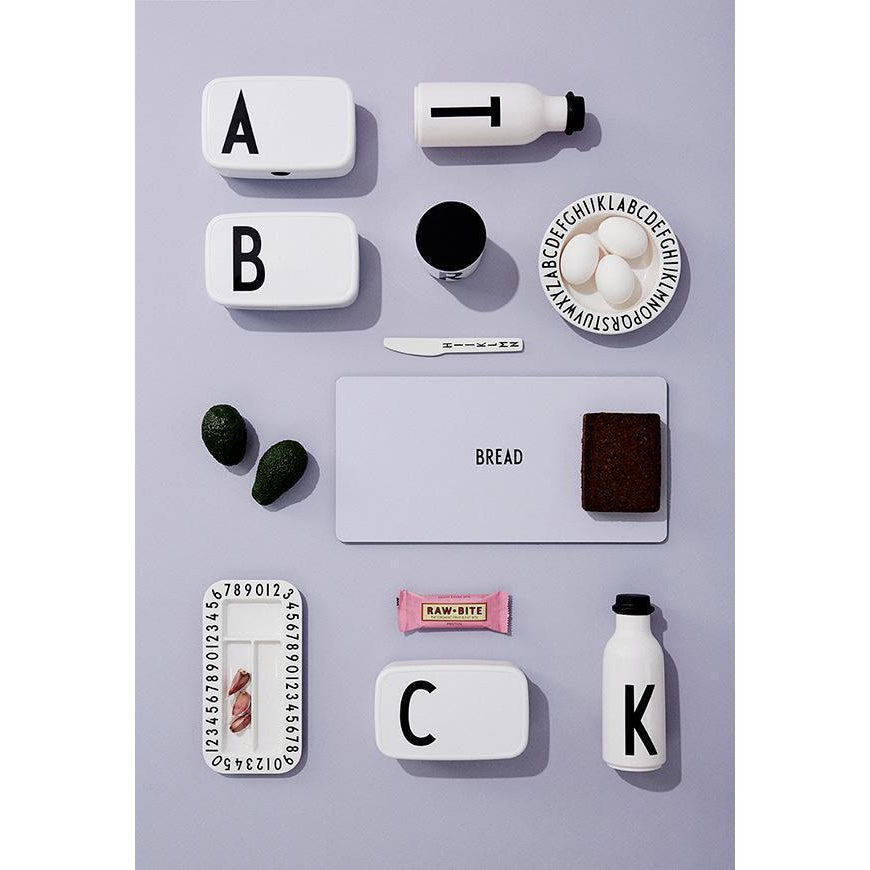 Designbuchstaben persönliche Lunchbox a z, k