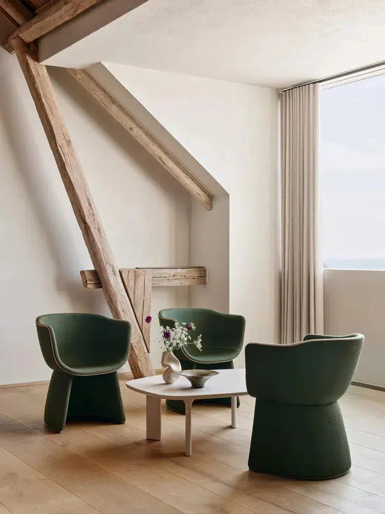 Fritz Hansen Monolit™ Cm230 Lounge Chair, Dark Orange/Dark Orange