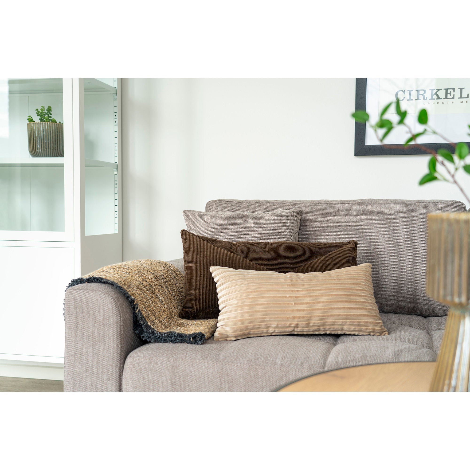 House Nordic Alburry Cushion, Beige, 30x60 Cm