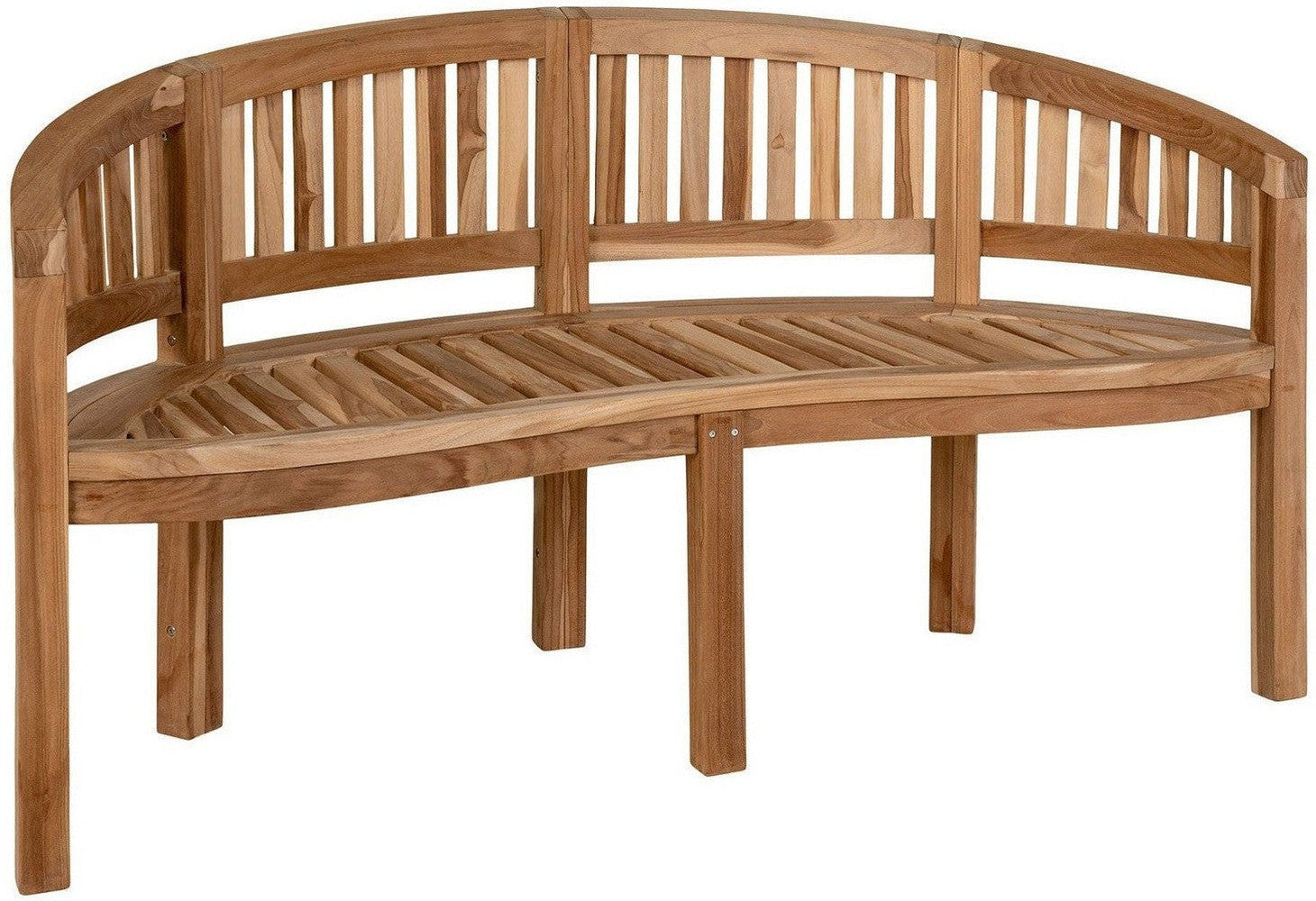 House Nordic Boca Banan Bench In Teak Wood, Nature