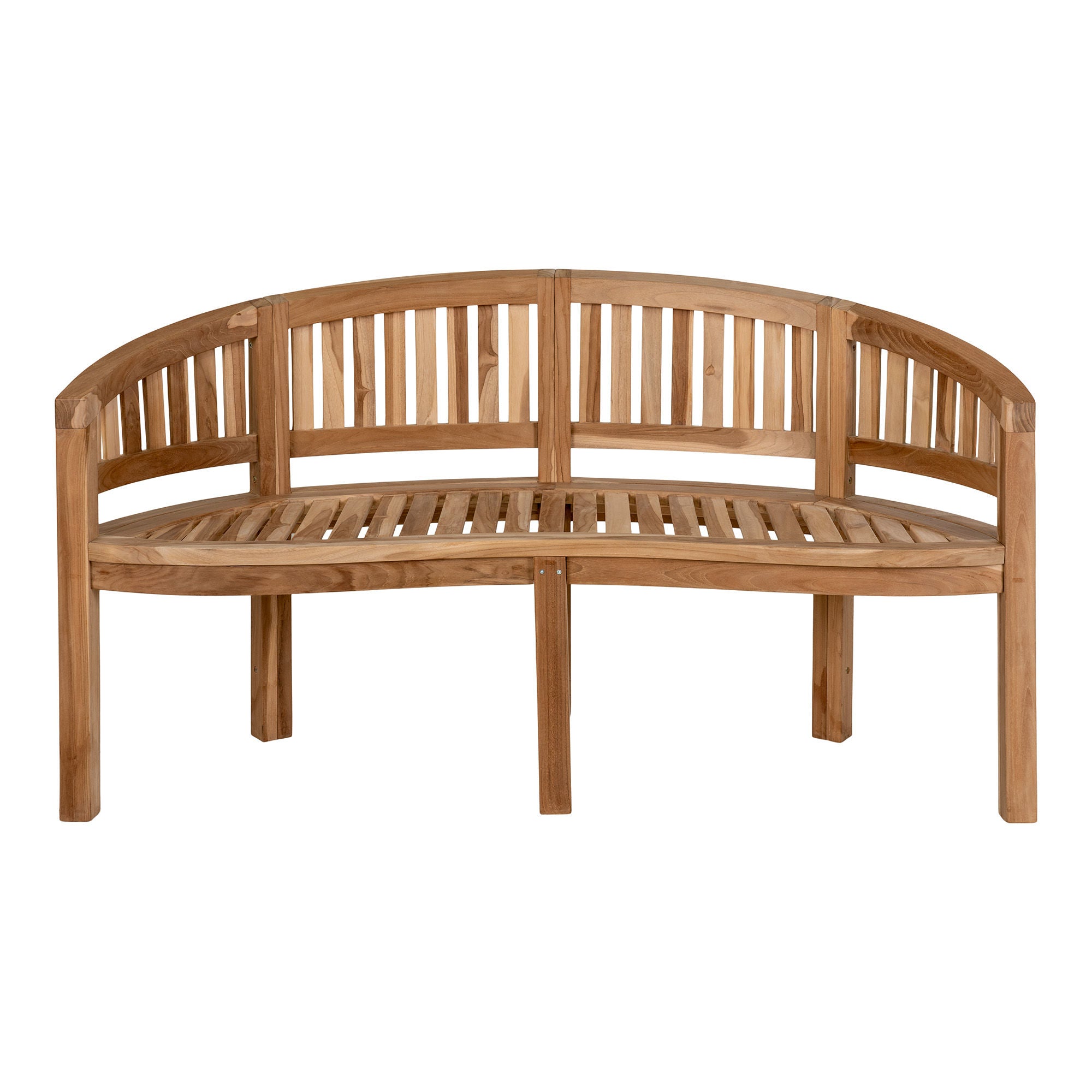 House Nordic Boca Banan Bench In Teak Wood, Nature