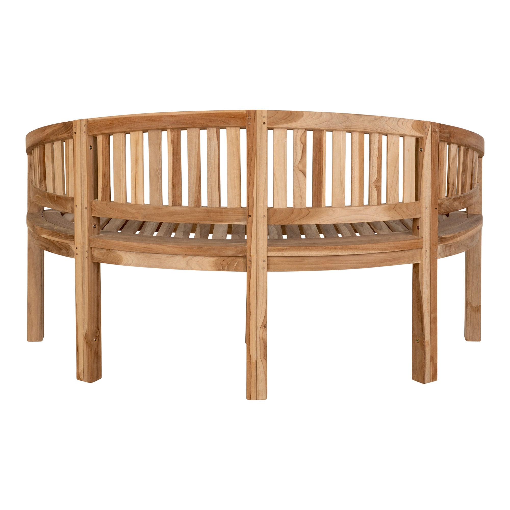 House Nordic Boca Banan Bench In Teak Wood, Nature