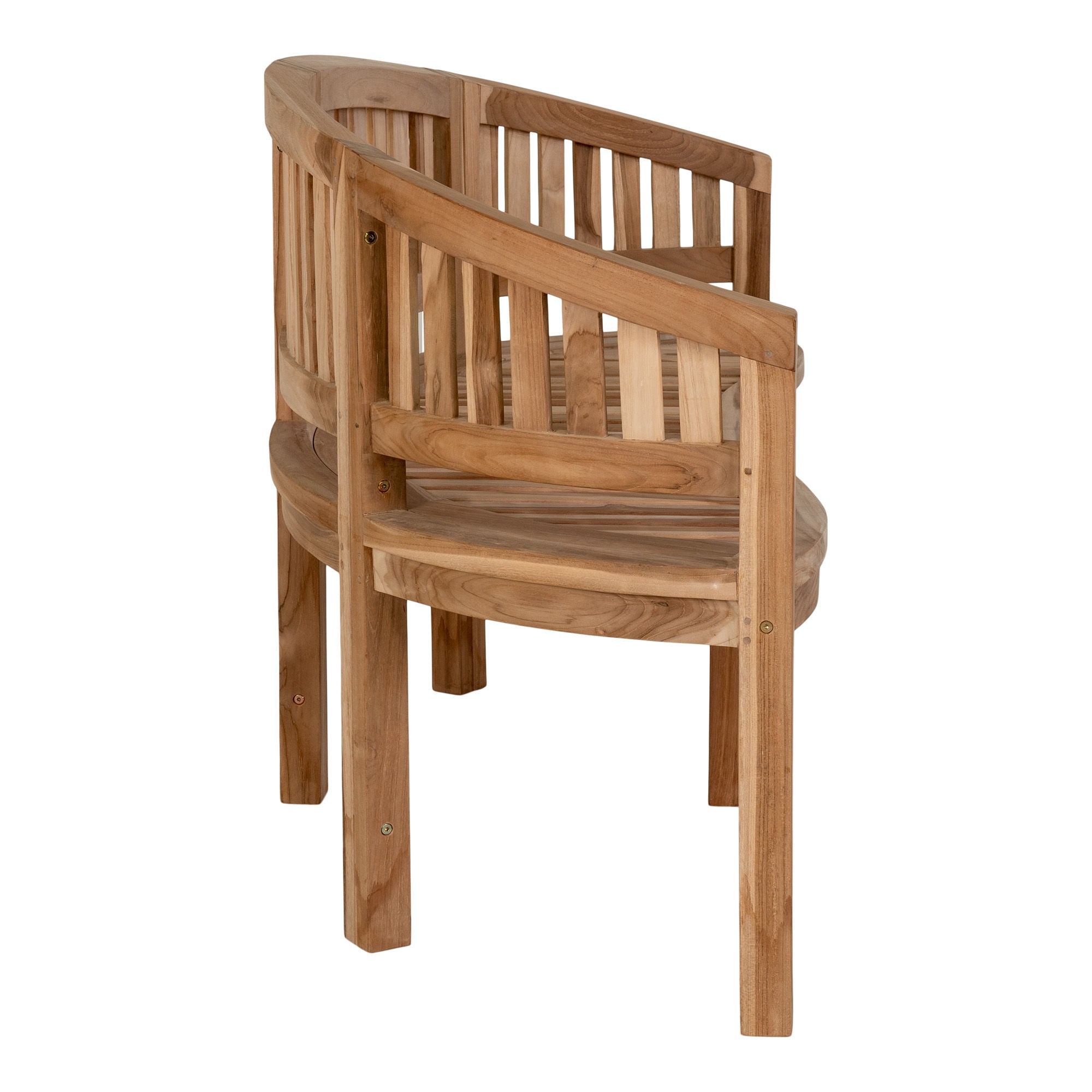 House Nordic Boca Banan Bench In Teak Wood, Nature
