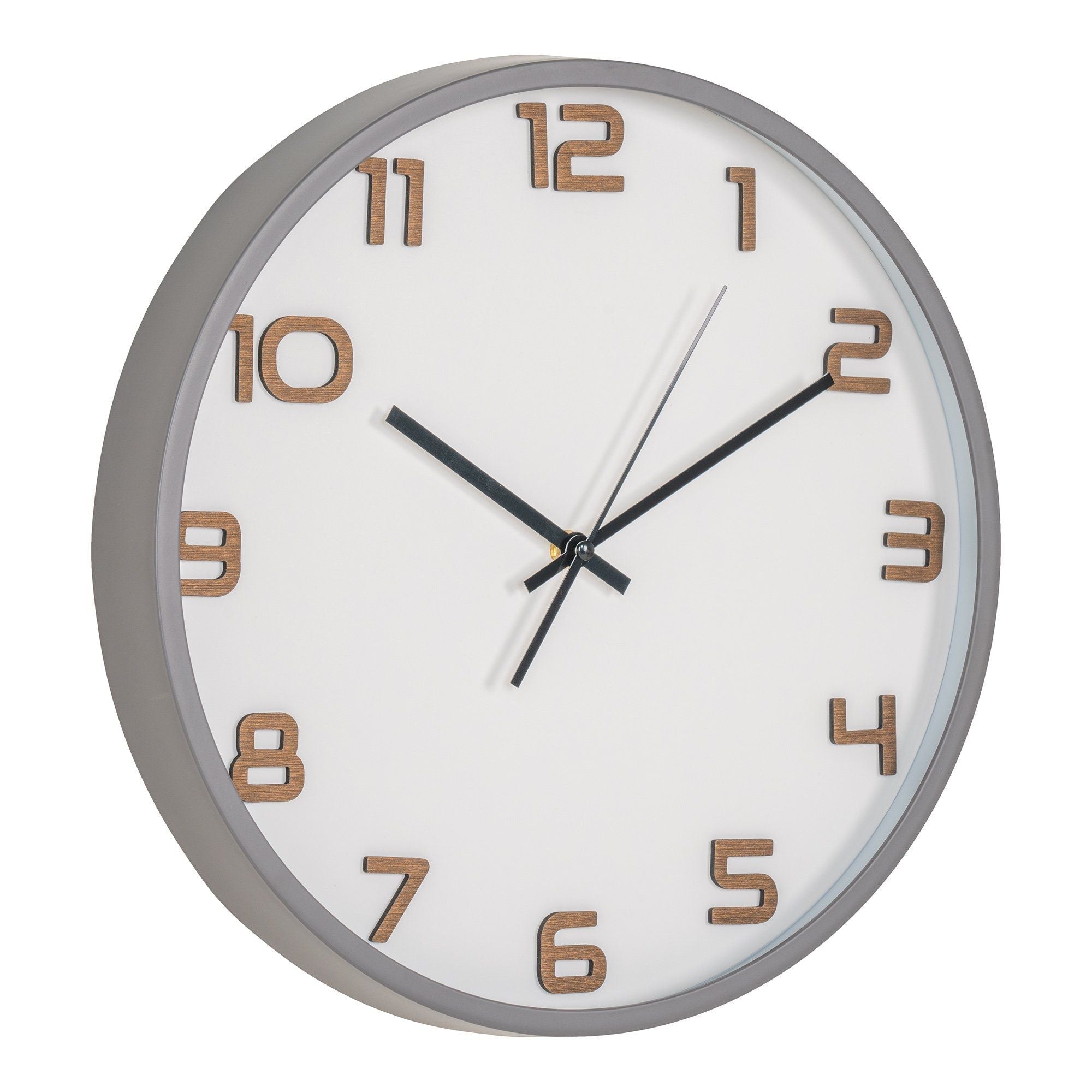 House Nordic Greenwich Wall Clock, Grey, Silent Movement, ø35 Cm