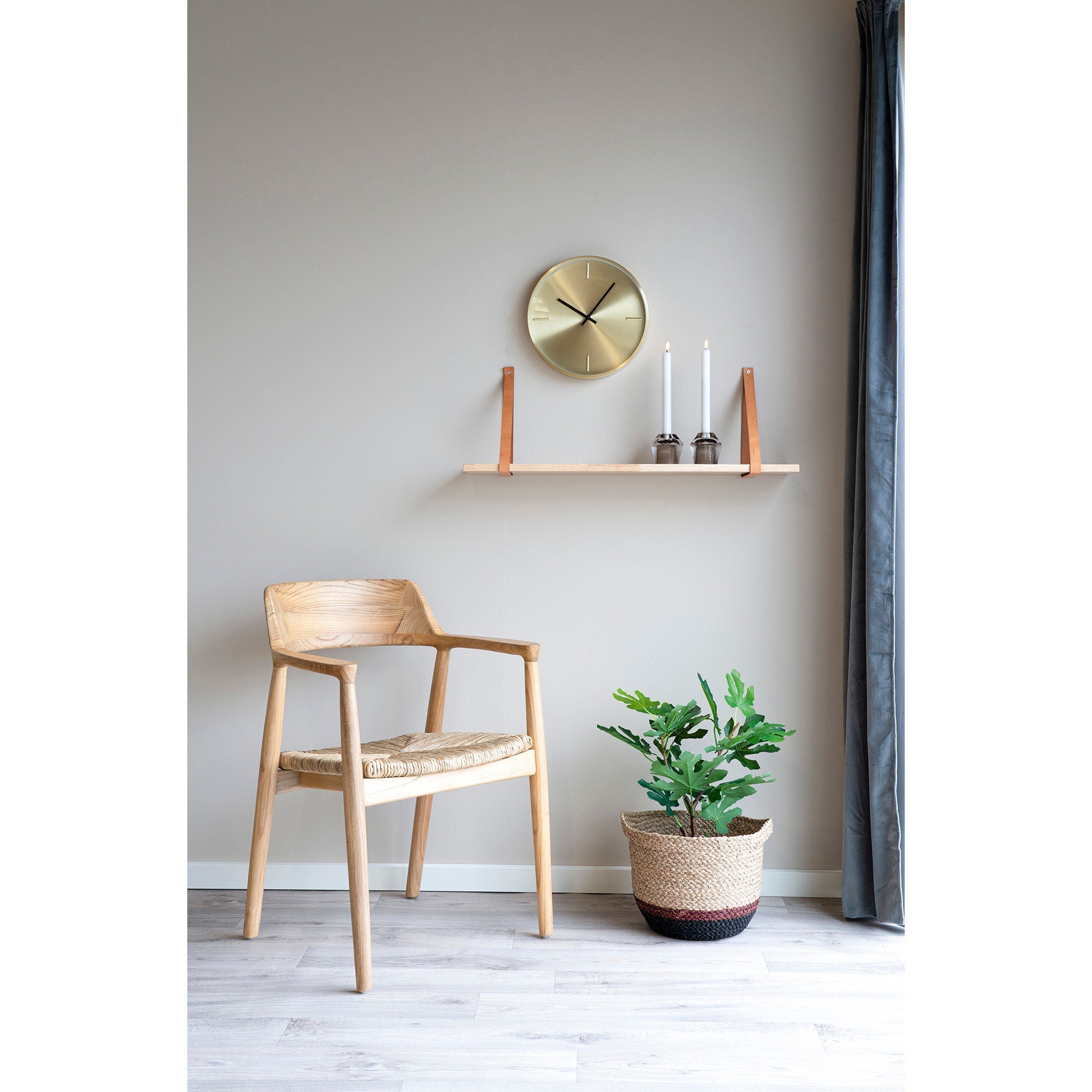 House Nordic Istanbul Wall Clock, Aluminium, Gold, ø30 Cm