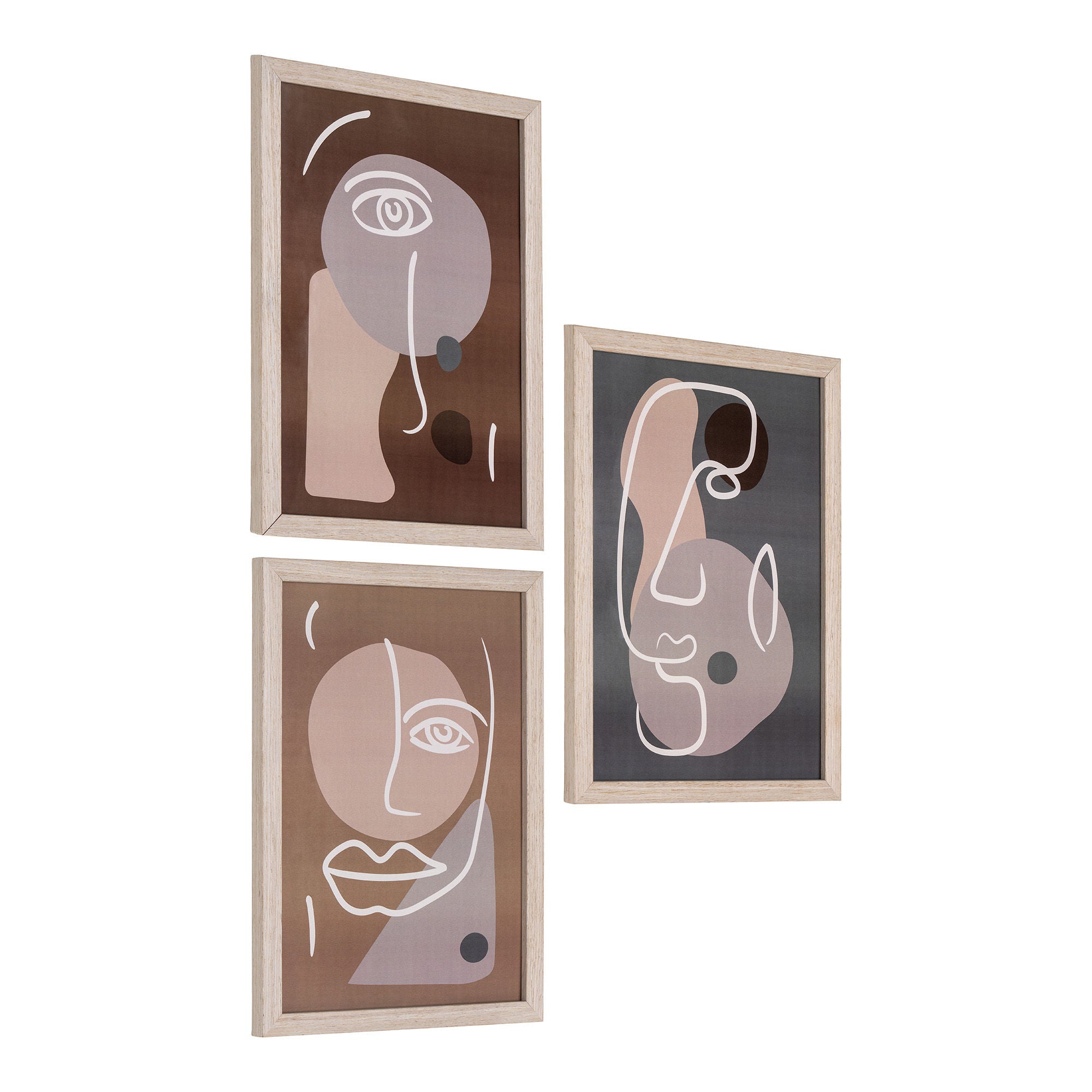 House Nordic Madison Frame Set, Natural, Set Of 3