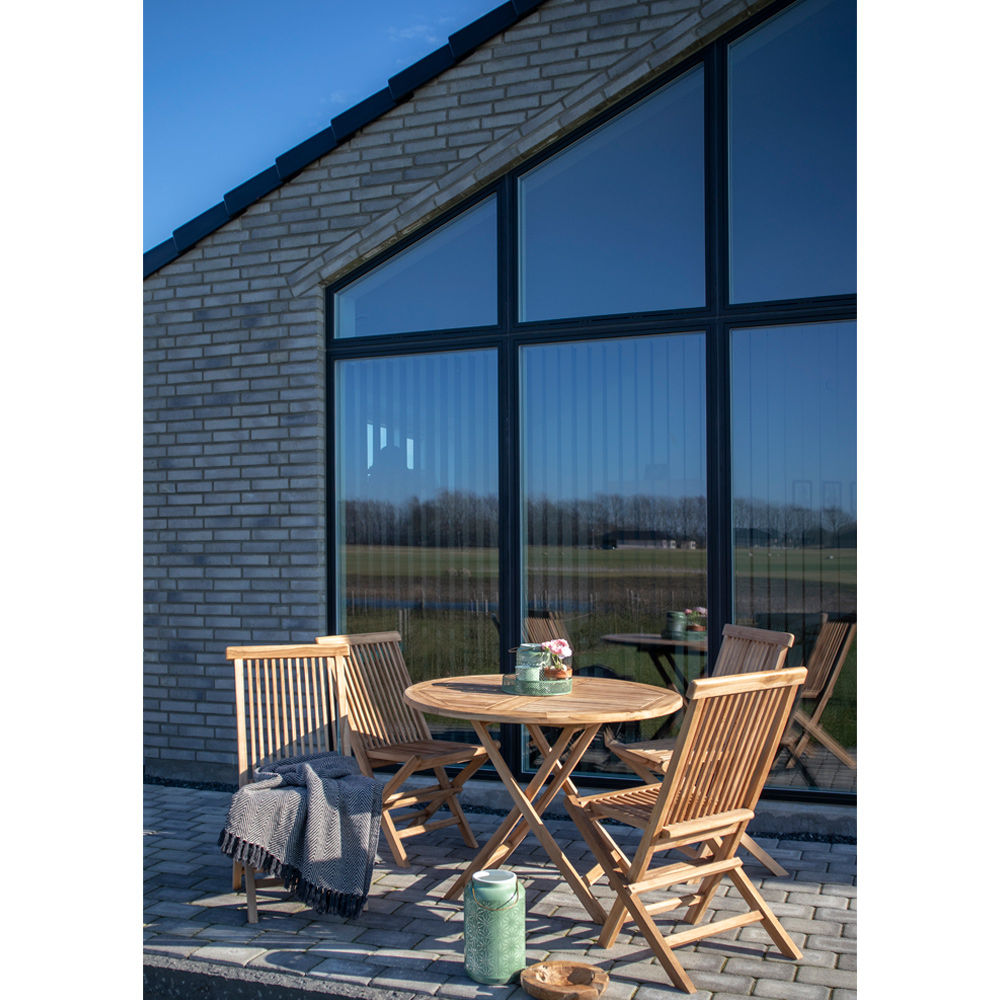 House Nordic Oviedo Teak Dining Table, Nature, ø100x75 Cm