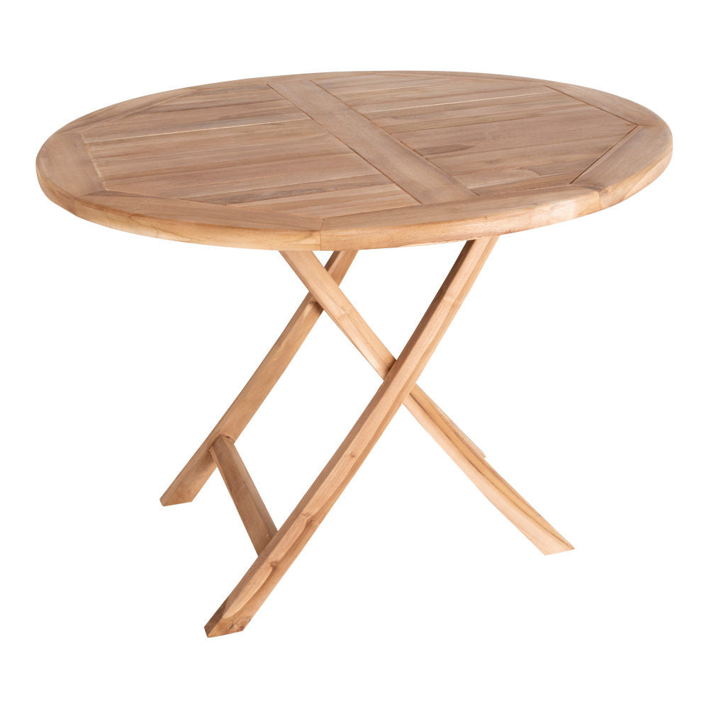 House Nordic Oviedo Teak Dining Table, Nature, ø100x75 Cm