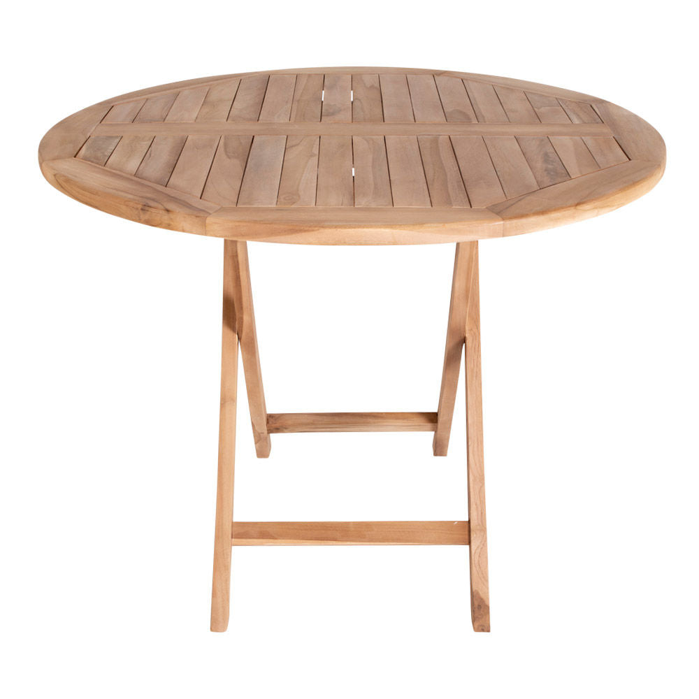 House Nordic Oviedo Teak Dining Table, Nature, ø100x75 Cm