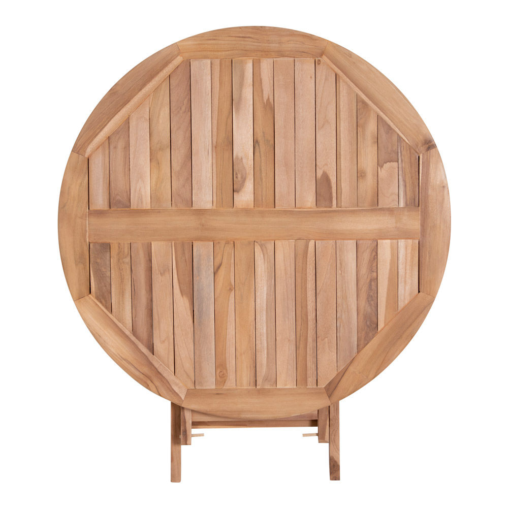 House Nordic Oviedo Teak Dining Table, Nature, ø100x75 Cm