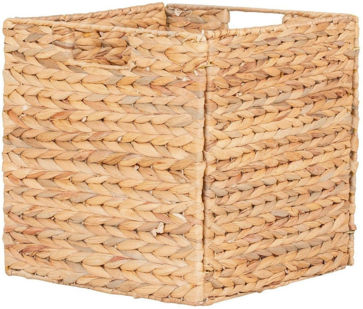 House Nordic Passo Basket, Foldable, Water Hyacinth, Natural, 30x30x30 Cm