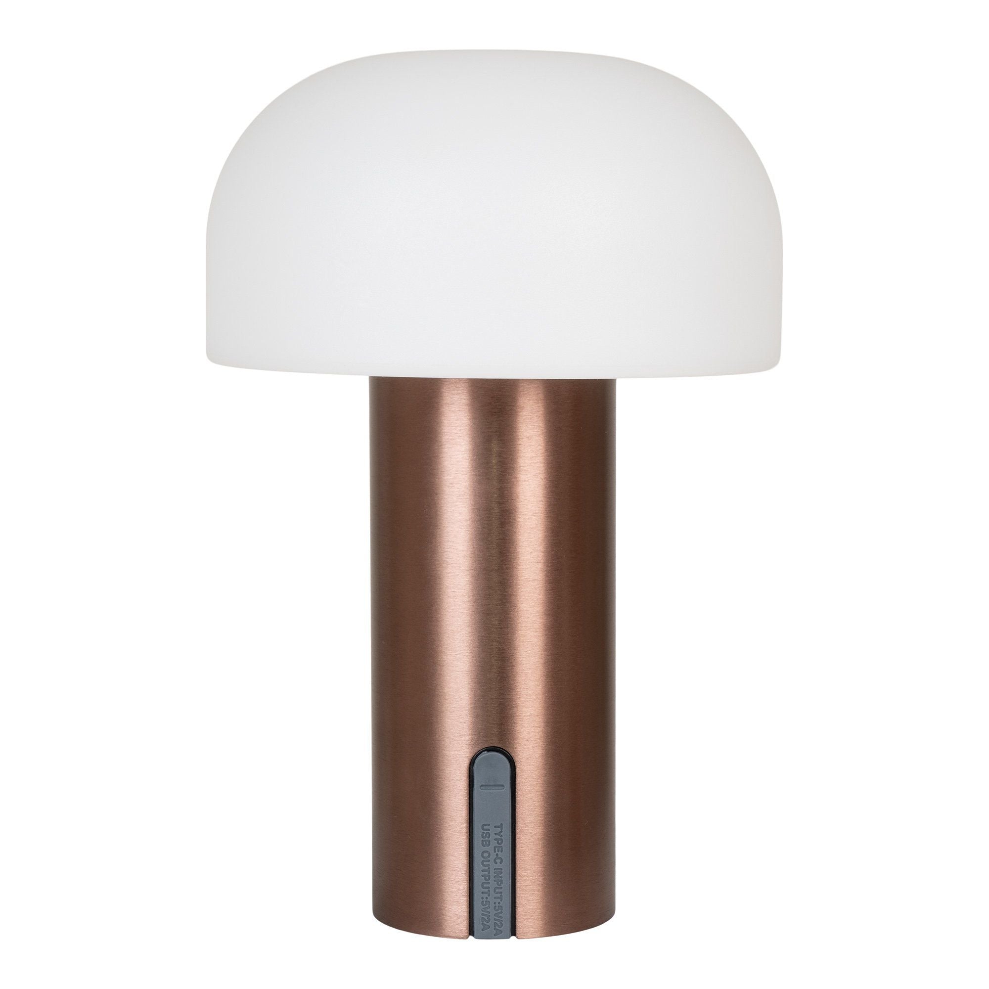 House Nordic Soham Led Lamp, White/Copper, Rechargeable