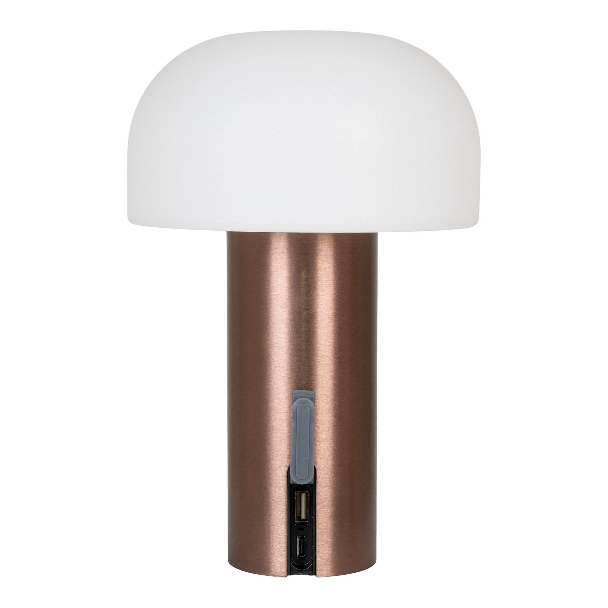 House Nordic Soham Led Lamp, White/Copper, Rechargeable