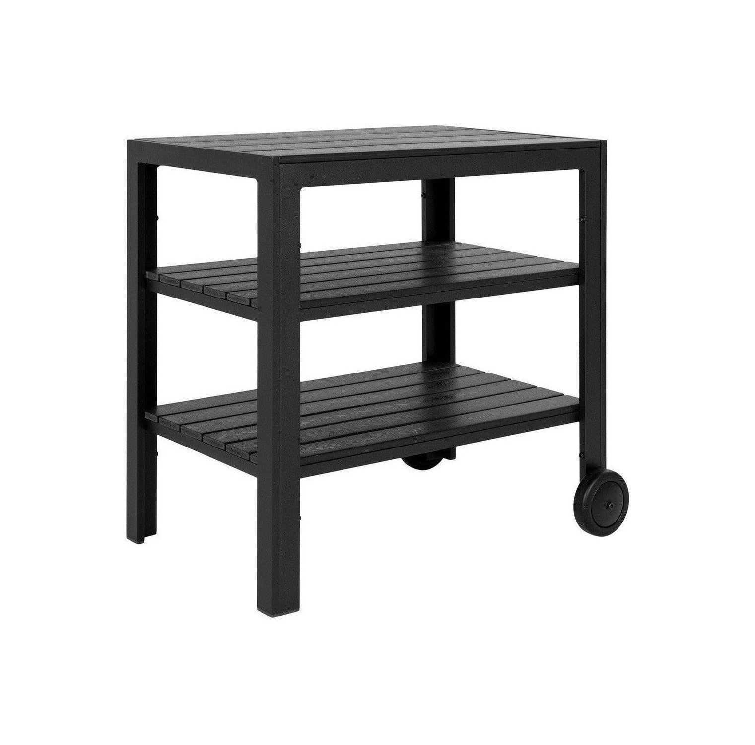 House Nordic Taormina Tea Trolly, Aluminium/Nonwood, Black, 3 Shelves