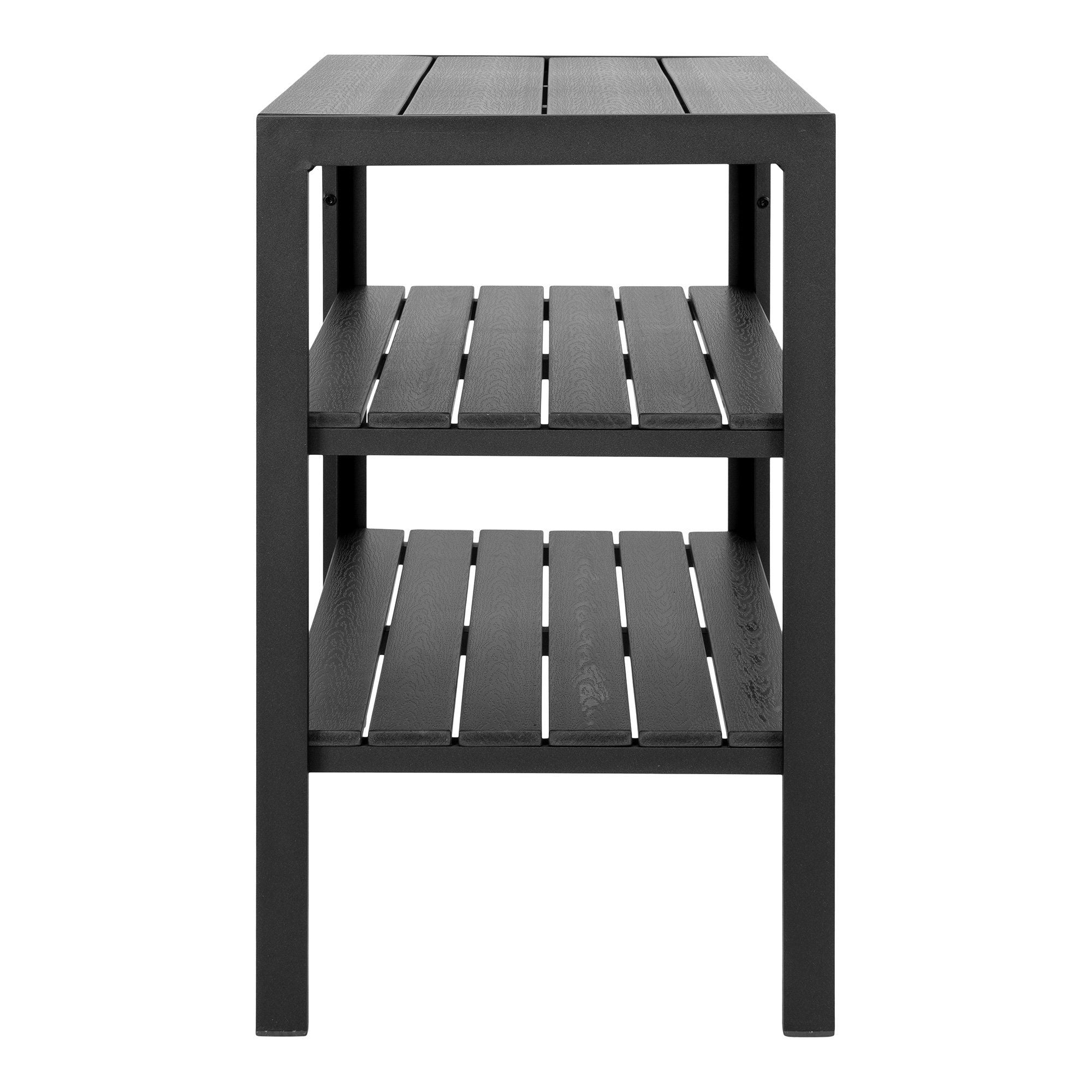 House Nordic Taormina Tea Trolly, Aluminium/Nonwood, Black, 3 Shelves