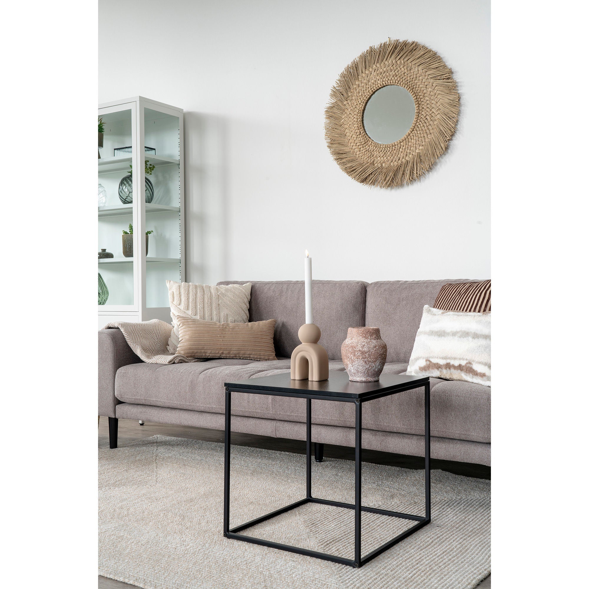 House Nordic Tokyo Mirror, Seagrass, Natural, ø70 Cm