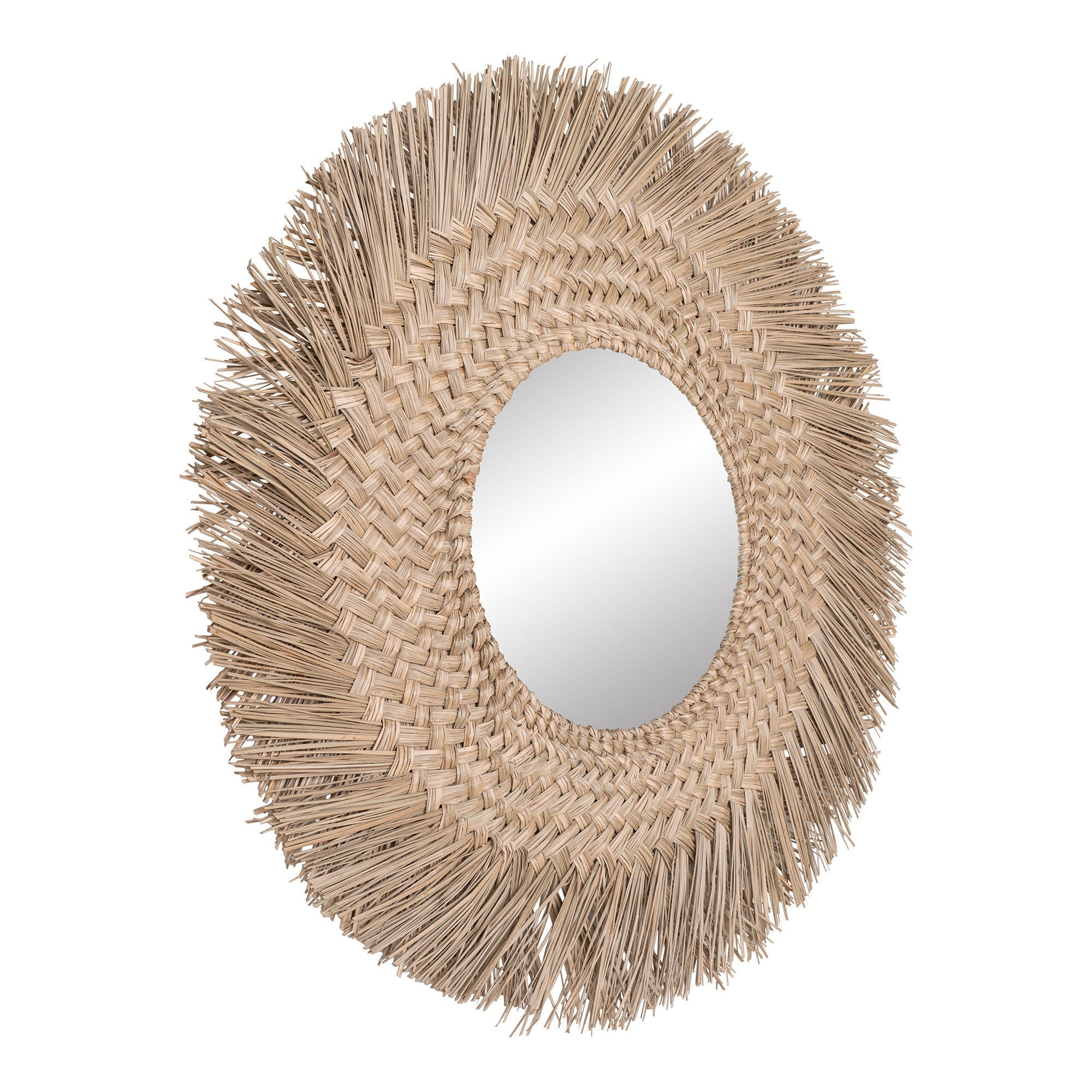 House Nordic Tokyo Mirror, Seagrass, Natural, ø70 Cm