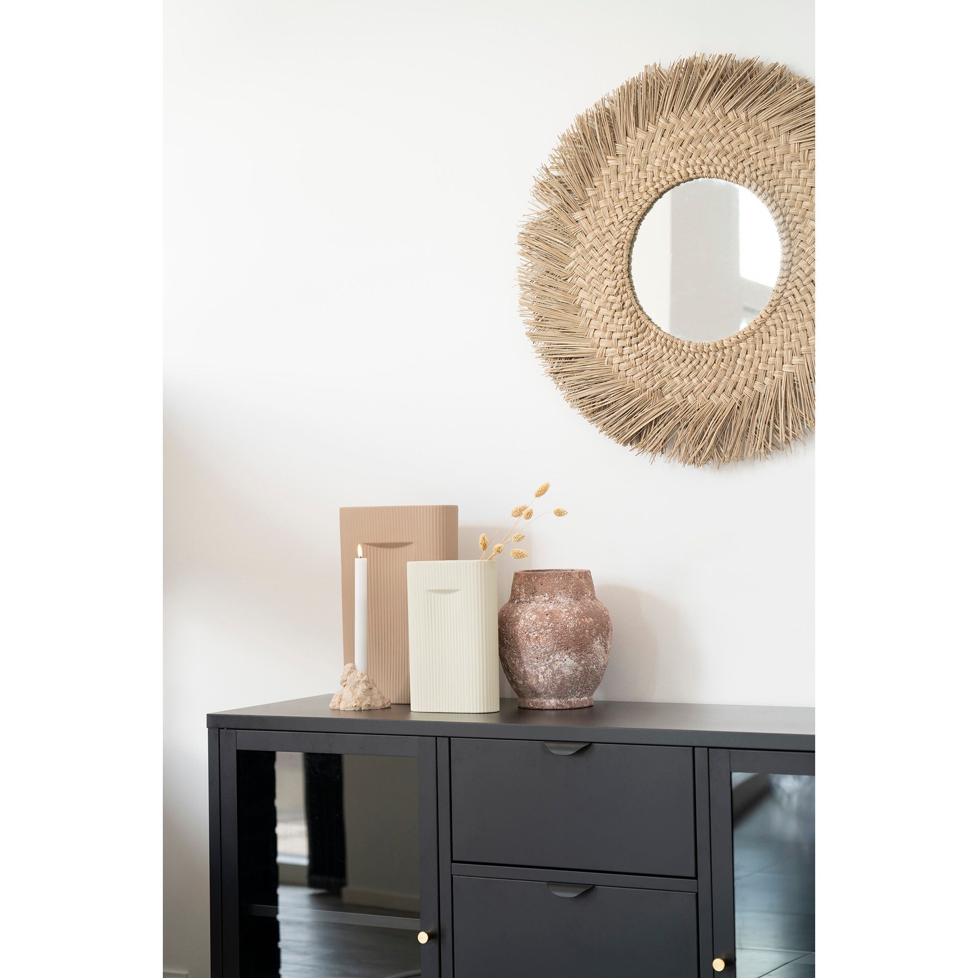 House Nordic Tokyo Mirror, Seagrass, Natural, ø70 Cm